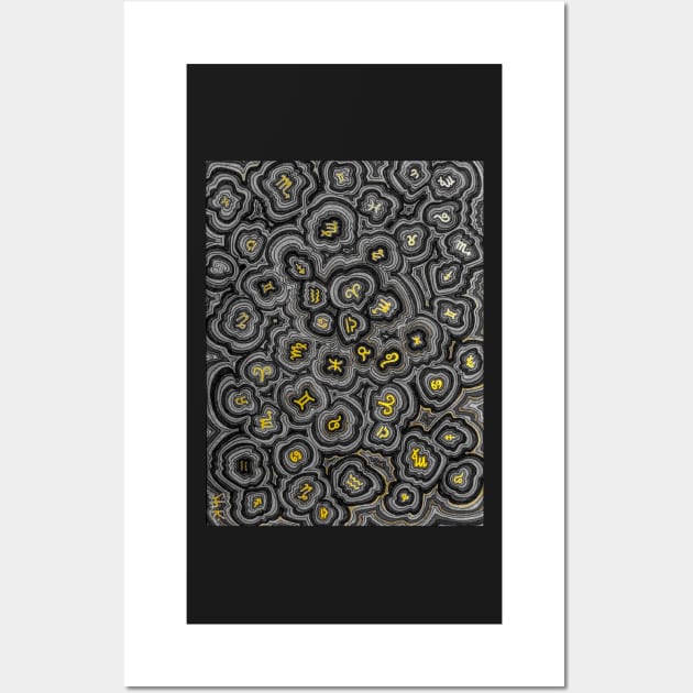 Zen Doodle Astrology Starry Night Wall Art by sarahkathart90